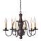 Irvin's Country Tinware Medium Chesterfield Chandelier in Americana Black